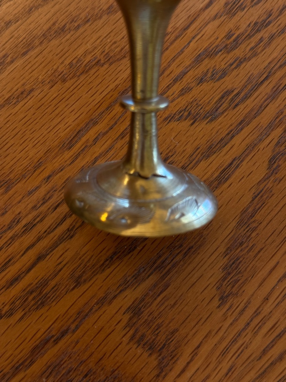 Vintage Brass Decor Set | Bud Vase + Trinket Dish | Boho Home Styling - Picture 8 of 11